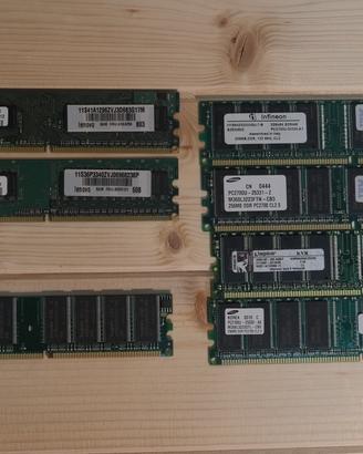 ram per pc vari tagli 1 gb 512 mb 256 mb