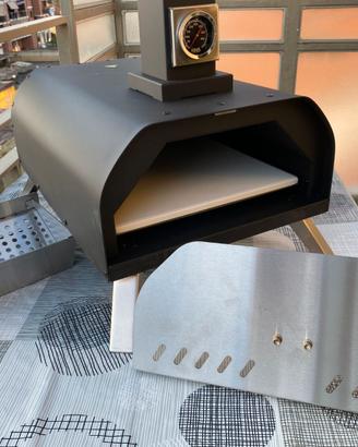 Forno pizza portatile a legna NUOVO pietra +termom