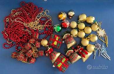 Lotto addobbi Natale misti decorazioni albero