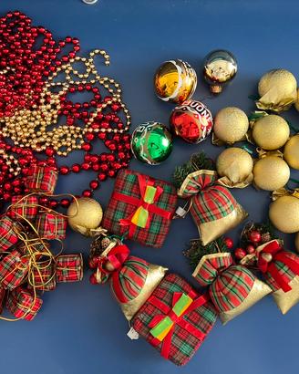 Lotto addobbi Natale misti decorazioni albero