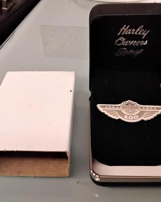 HARLEY DAVIDSON spilla 100 anni argento 925