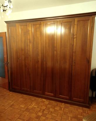 Armadio Artigianale 6 Ante Legno di Noce - 3 Metri