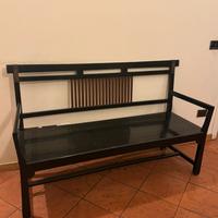 Panchina legno laccato nero