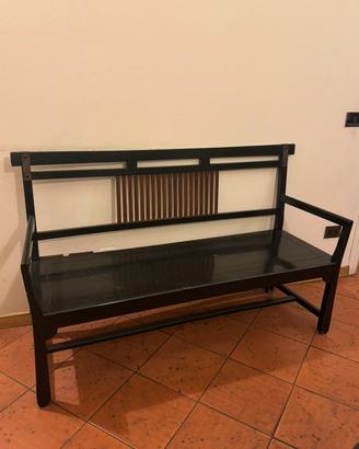 Panchina legno laccato nero
