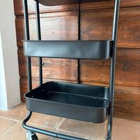 Carrellino in metallo nero