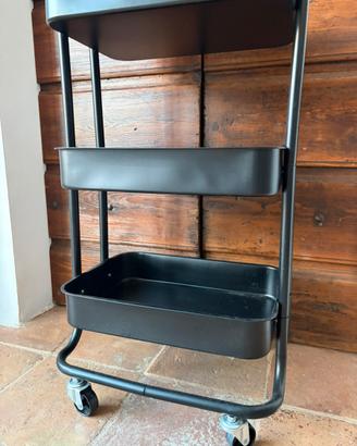 Carrellino in metallo nero