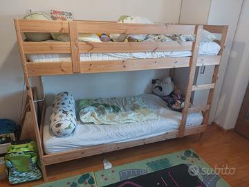 Letto a castello con materassi