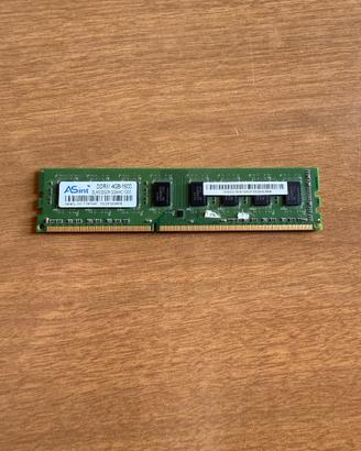 RAM DDR3 4GB 1600MHz ASint per PC desktop