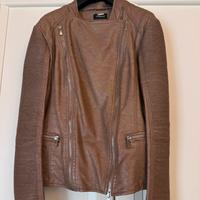 Giacca tipo chiodo marrone taglia 40