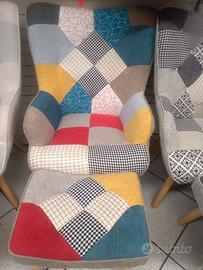 POLTRONE CON POUFF NUOVE STRAORDINARIE