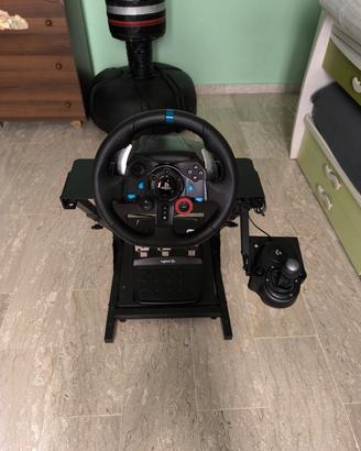 volante Logitech g29 con cambio pedana e supporto 