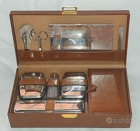 set viaggio da uomo in pelle 