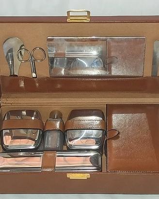 set viaggio da uomo in pelle 