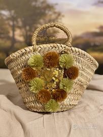 Borsa a paglia 100% fatta a mano