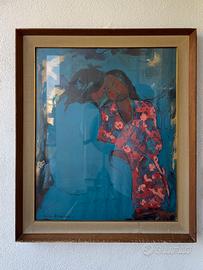 Magda Andrade - Due ragazze in blu, stampa epoca