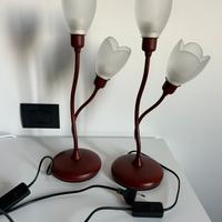 Set lampadario 4 luci + 2 abat-jour