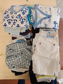 magliette e pantaloni estivi bambino 6-9 mesi