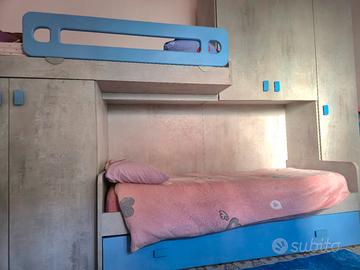 cameretta a ponte con 3 letti