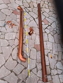 Pluviali gronde in rame autentico