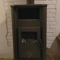 stufa a legna Bion. con scaldavivande 