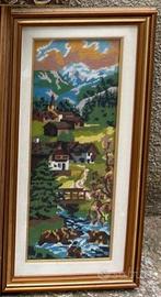 Quadro ricamato a punto croce  -  Baite 