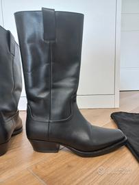 stivali donna pelle chanel taglia 37G