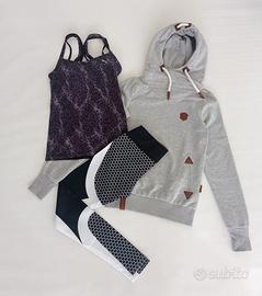 Set composto di tre capi: top, tuta Naketano,