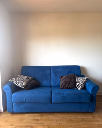 Divano letto in velluto
