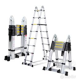 Scala telescopica pieghevole nuova