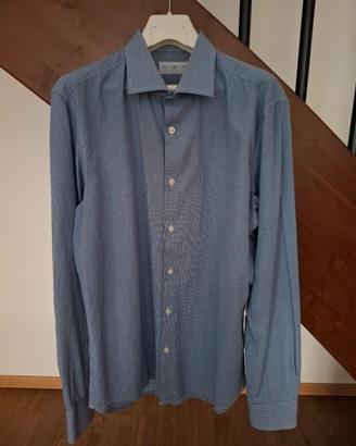 camicia blunauta uomo L 42 cotone azzurra