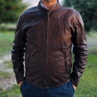 Dainese giacca moto in pelle marrone  TG 56