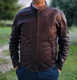 Dainese giacca moto in pelle marrone  TG 56