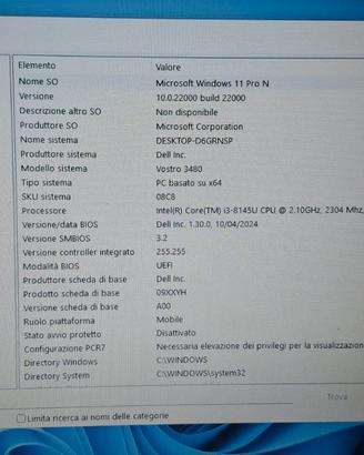 Dell Inspiron 3482 14 ", 256Gb Ssd,  8Gb ram,  I3 