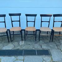 Set 5 sedie stile chiavarine