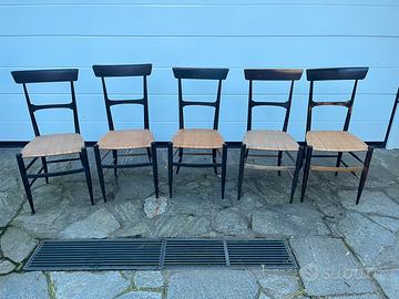 Set 5 sedie stile chiavarine