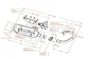 Marmitta per Yamaha CR Z-Target 50 Lem Tornado SS1