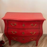 Cassettiera barocca fucsia