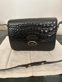 Borsa a tracolla in Vero Coccodrillo come Nuova