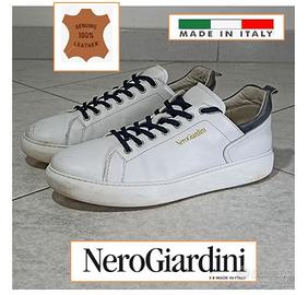 Sneakers Nero Giardini N.42 Pelle Made in Italy