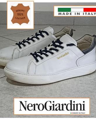 Sneakers Nero Giardini N.42 Pelle Made in Italy