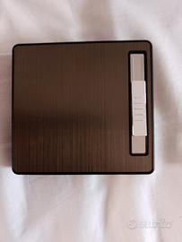 Portasigarette con accendino Usb ricaricabile
