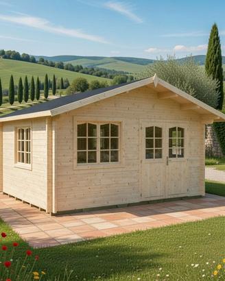 CASETTA DI LEGNO ALASKA2 70mm 470x380x290h + PAV.