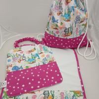 set asilo bambina handmade 