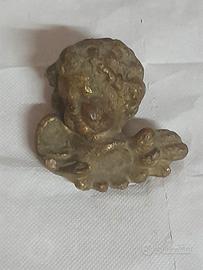 Testa Angelo antico legno 