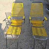Sedie Poltrone Sdraio ( coppia )  Colore Giallo