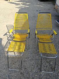 Sedie Poltrone Sdraio ( coppia )  Colore Giallo