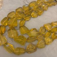 Collana multifilo in quarzo citrino