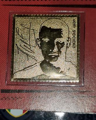francobollo laminato oro milan shevchenko