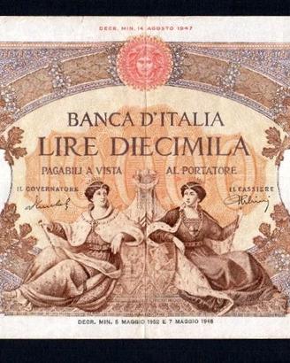 DIECIMILA 10000 LIRE REPUBBLICHE MARINARE 05/05/52