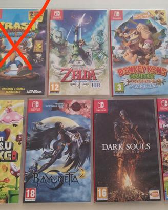 Lotto giochi switch, Zelda, Mario, DK, Bayonetta